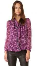 Diane von Furstenberg Havanah Tie Neck Blouse at Shopbop